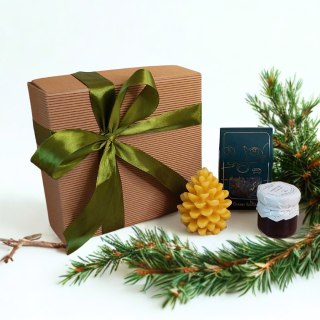 Box prezentowy świąteczny herbata świeca