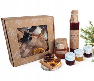 Box zestaw prezentowy syrop, miód, konfitura