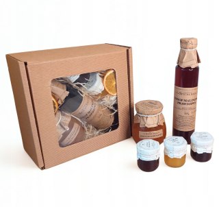 Box zestaw prezentowy syrop, miód, konfitura
