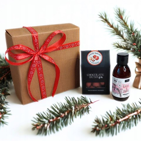 Mini zestaw box prezentowy dla kobiety kosmetyki orzechy