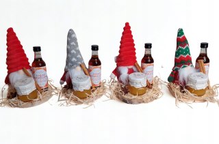 Świąteczny Gotowy kosz prezentowy Mikołaj