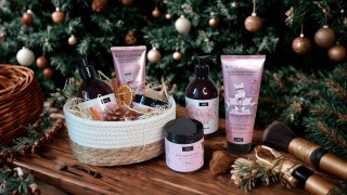 Świąteczny Kosz prezentowy dla kobiety kosmetyki naturalne
