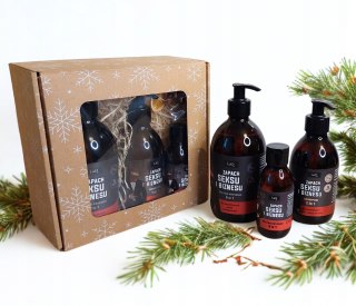 Świąteczny Zestaw box prezentowy dla mężczyzny kosmetyki żel szampon
