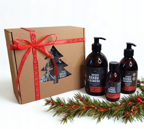 Świąteczny Zestaw box prezentowy dla mężczyzny kosmetyki żel szampon