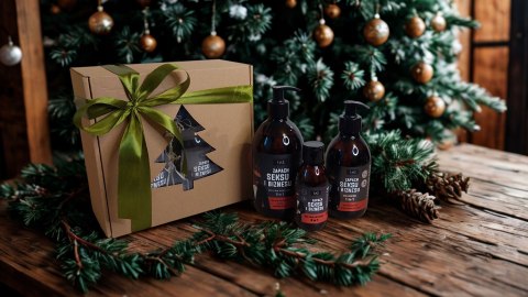 Świąteczny Zestaw box prezentowy dla mężczyzny kosmetyki żel szampon