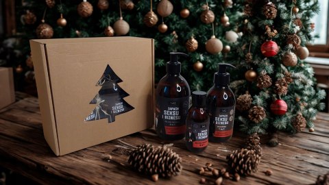 Świąteczny Zestaw box prezentowy dla mężczyzny kosmetyki żel szampon