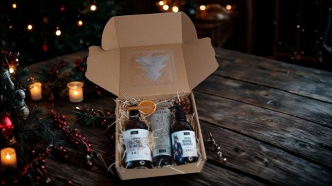 Świąteczny Zestaw box prezentowy dla mężczyzny kosmetyki żel szampon