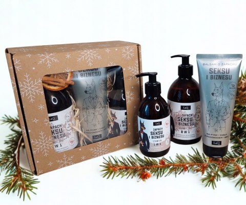 Świąteczny Zestaw box prezentowy dla mężczyzny kosmetyki żel szmpon