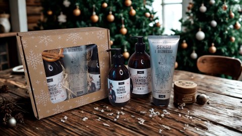 Świąteczny Zestaw box prezentowy dla mężczyzny kosmetyki żel szmpon