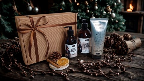 Świąteczny Zestaw box prezentowy dla niego kosmetyki wegańskie