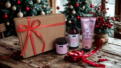 Świąteczny Zestaw box prezentowy dla niej kosmetyki wegańskie