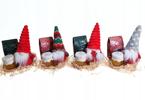 Świąteczny zestaw prezentowy na drewienku Mikołaj