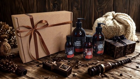 Zestaw box prezentowy dla mężczyzny kosmetyki szampon żel
