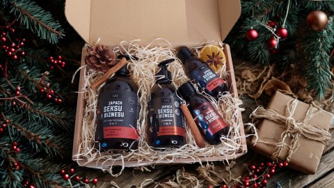 Zestaw box prezentowy dla mężczyzny kosmetyki szampon żel