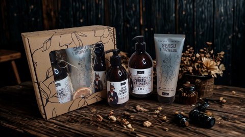 Zestaw box prezentowy dla mężczyzny kosmetyki żel szampon