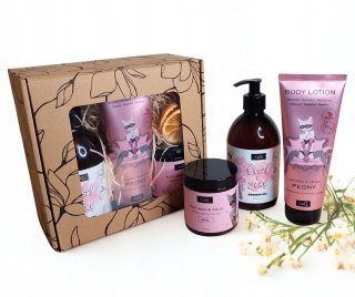Zestaw box prezentowy dla niej kosmetyki naturalne balsam żel peeling