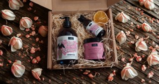 Zestaw box prezentowy dla niej kosmetyki żel peeling naturalne