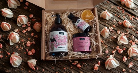 Zestaw box prezentowy dla niej kosmetyki żel peeling naturalne