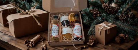 Zestaw prezentowy box syropy miód konfitura