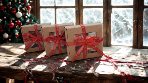 Zestaw prezentowy box syropy miód konfitura